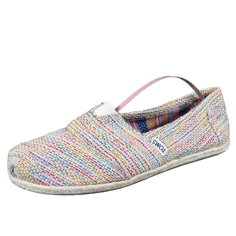 Toms Classic Alpargata Espadrille Women Flat‎ Loafer Size 8 Casual Multi-Color